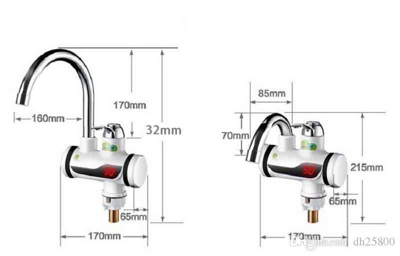 Instant Hot Water Tap Heating Faucet, Electric Geyser, Shock Proof Digital Display with Shower Head for kitchen and bathroom