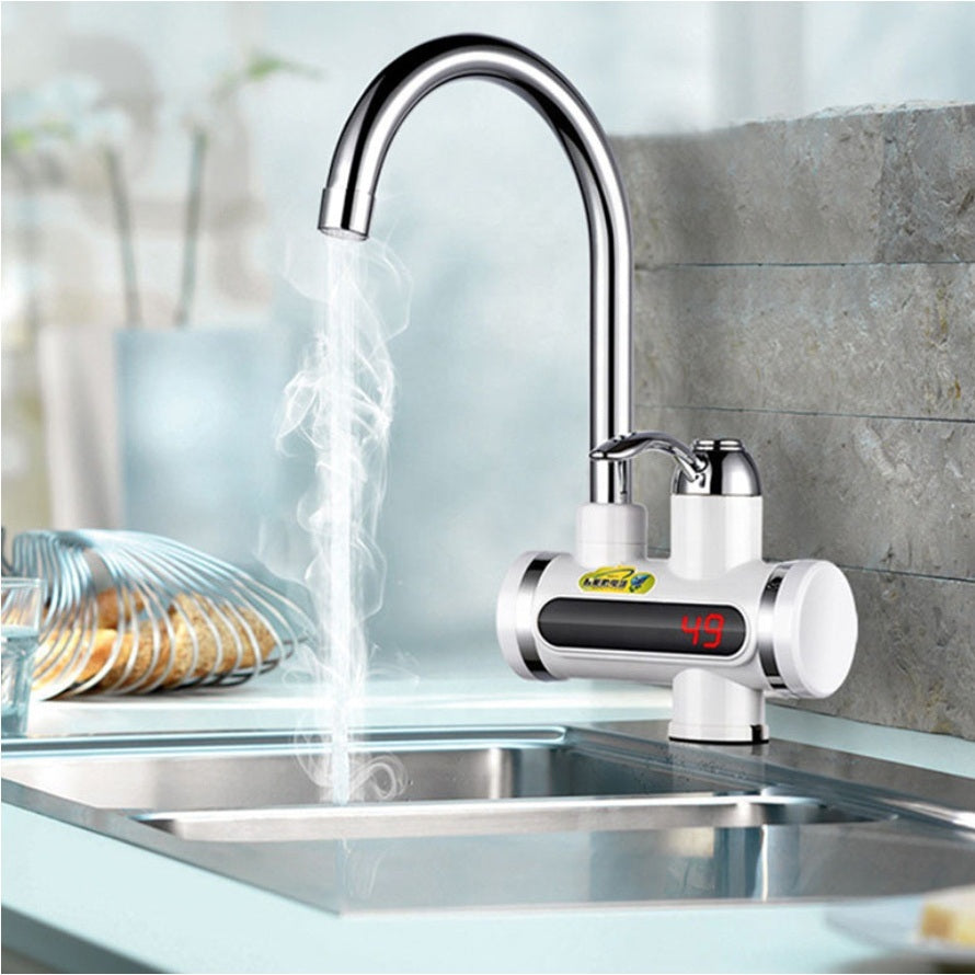 Instant Hot Water Tap Heating Faucet, Electric Geyser, Shock Proof Digital Display with Shower Head for kitchen and bathroom